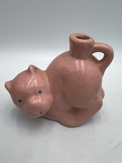 Vintage Cat Planters and Mini Bottles (Blue, Pink, Yellow, 3-4in)