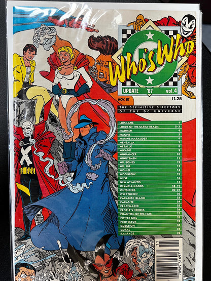 Who's Who DC Comics Update '87: Copper Age Encyclopedia, Character Bios