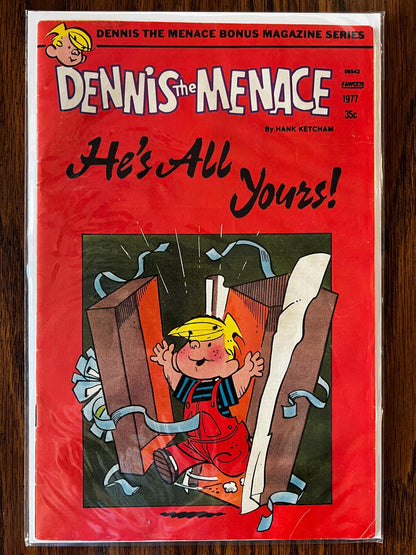 Vintage Dennis the Menace Comic Book Lot: 1977 Fawcett Bronze Age Humor