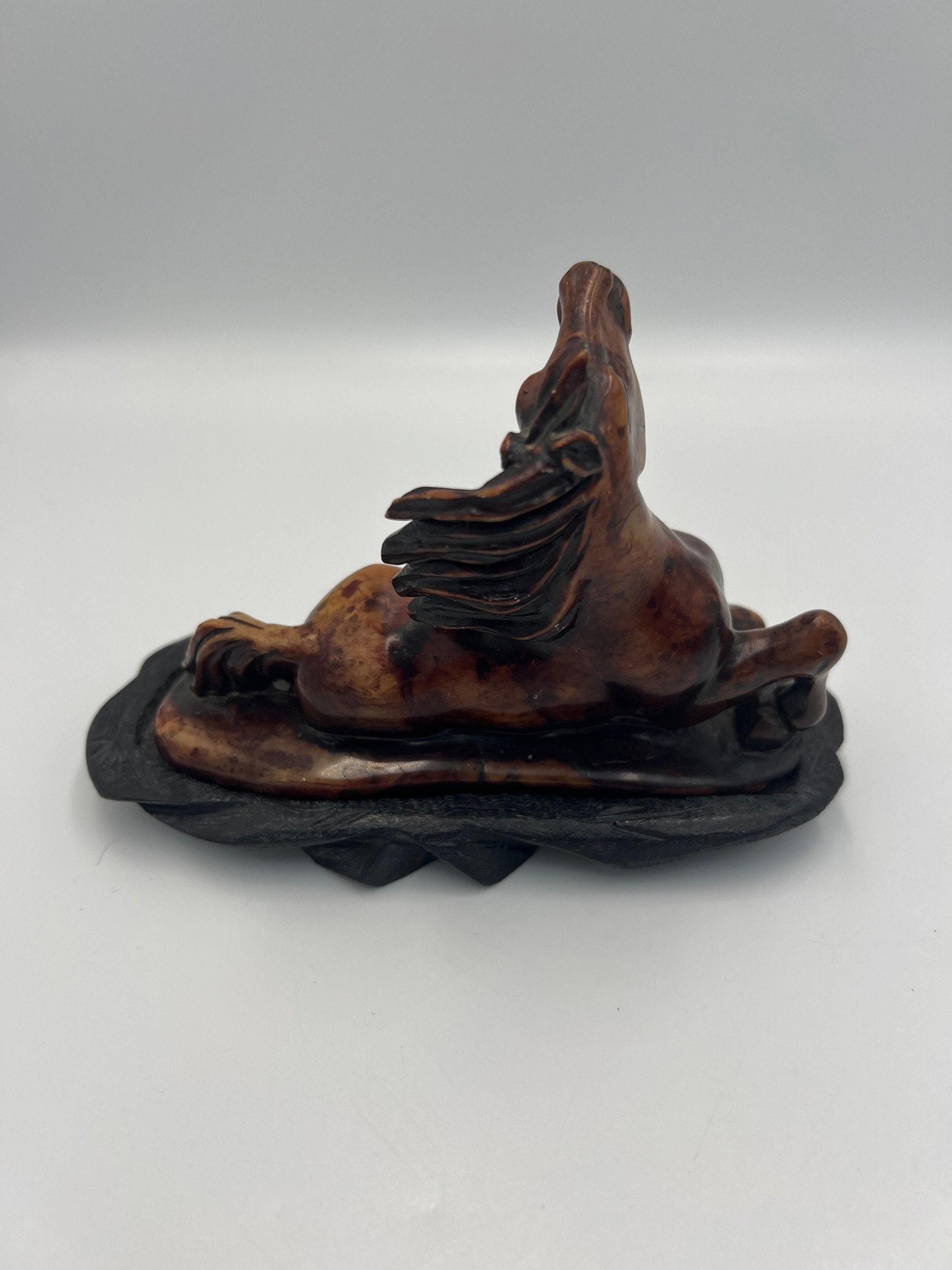 Chinese Export Carved Soapstone Horse Sculpture