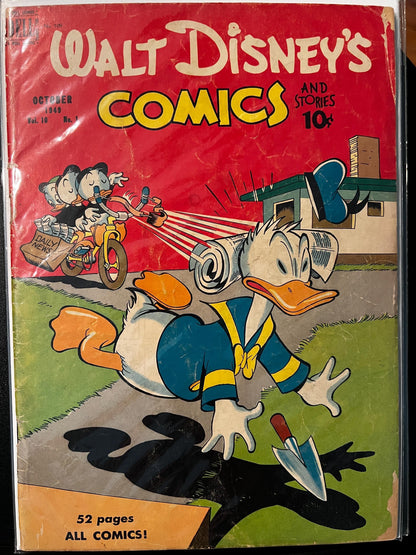 Vintage Walt Disney's Comics & Stories Lot (6 Issues, 1945-1949 Dell) Donald Duck, Mickey Mouse Golden Age Disney Comics