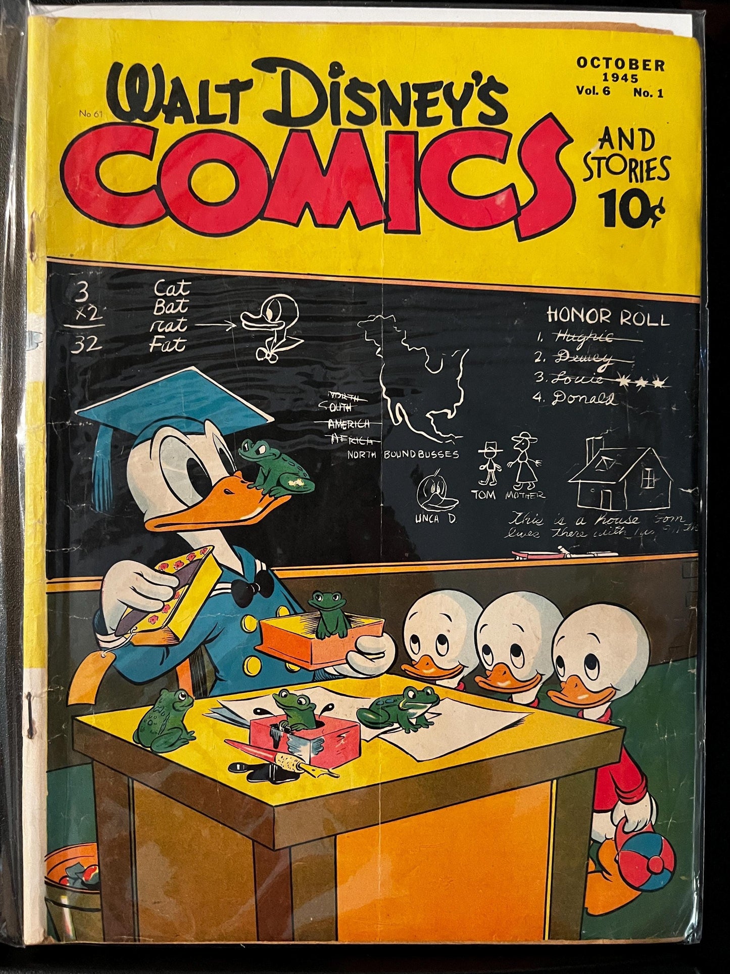 Vintage Walt Disney's Comics & Stories Lot (6 Issues, 1945-1949 Dell) Donald Duck, Mickey Mouse Golden Age Disney Comics