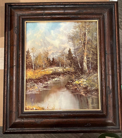 Framed Paintings from Turner Accessories  - 'Emblems of Peace' still life and 'Sylvan Solitude' landscape