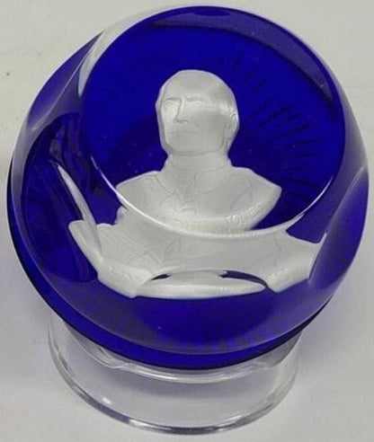 Franklin Mint Bicentennial Cameos in Crystal, John Paul Jones & Admiral de Grasse