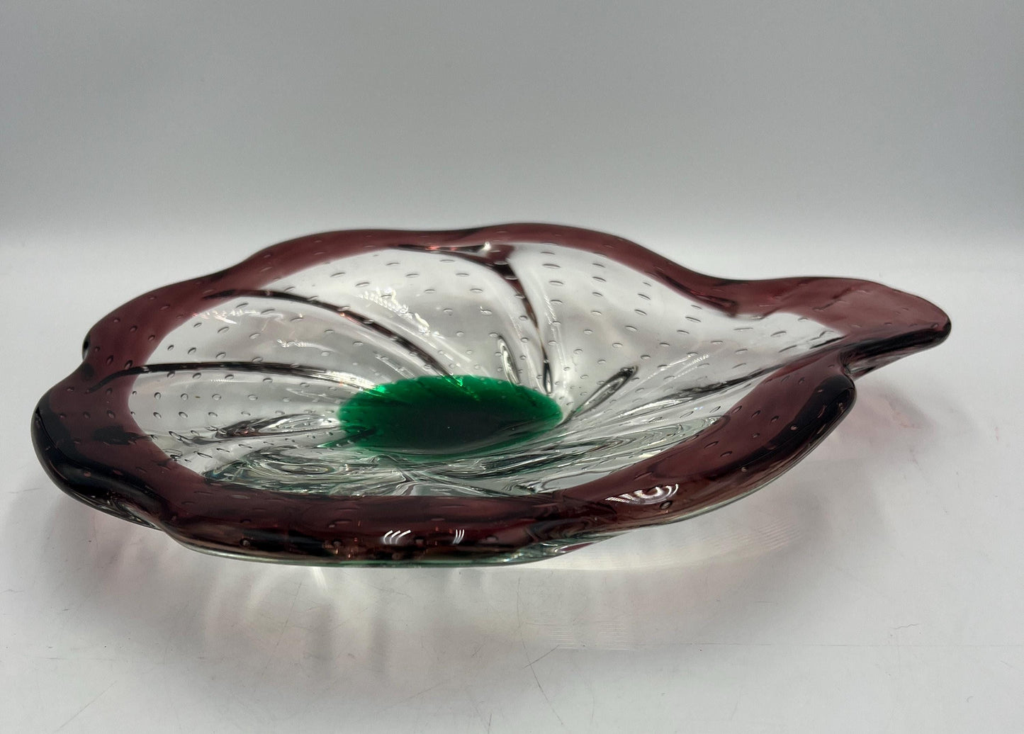Art Glass Dish: Vintage Murano Style - Handblown