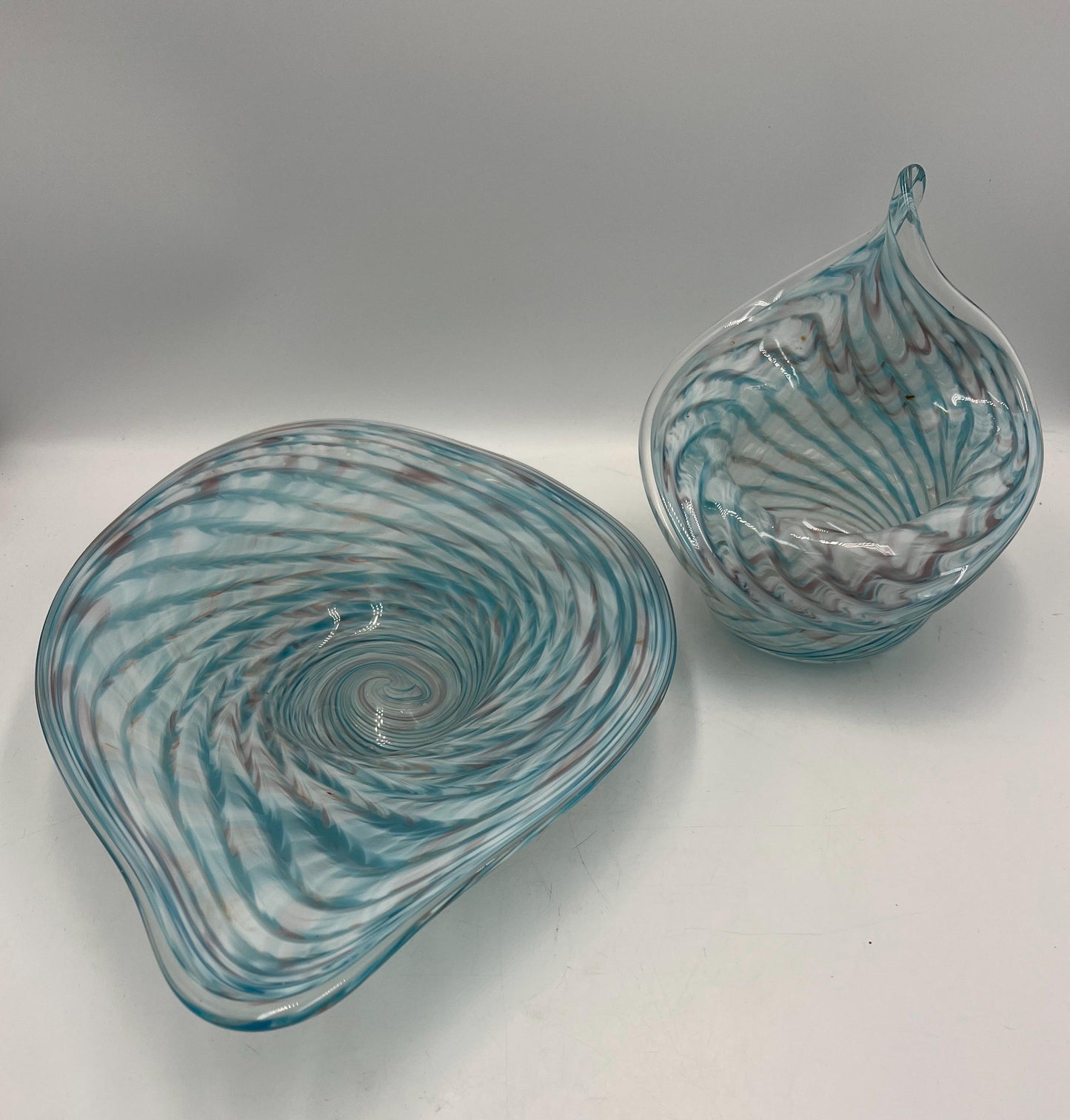 Art Glass Set: Vintage Murano Style - Handblown J Hamon Miller signed