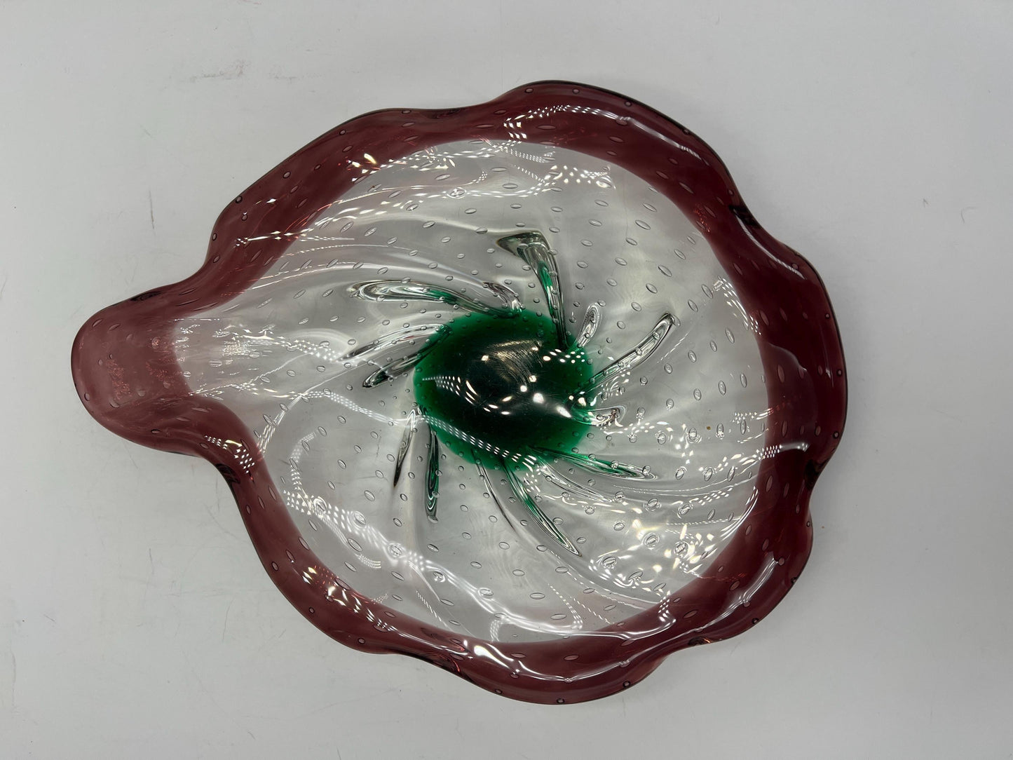 Art Glass Dish: Vintage Murano Style - Handblown