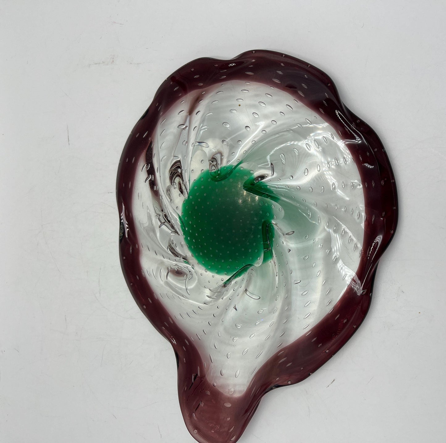 Art Glass Dish: Vintage Murano Style - Handblown