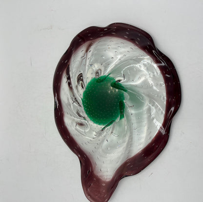 Art Glass Dish: Vintage Murano Style - Handblown