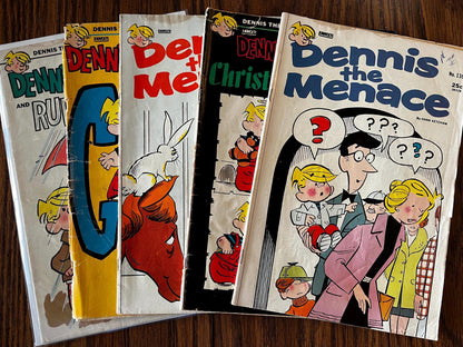 Vintage Dennis the Menace Comic Book Lot: 1970s Fawcett Humor Collectibles