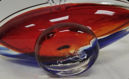 Authentic Venezia Murano Art Glass Gondola 11.5" Bowl