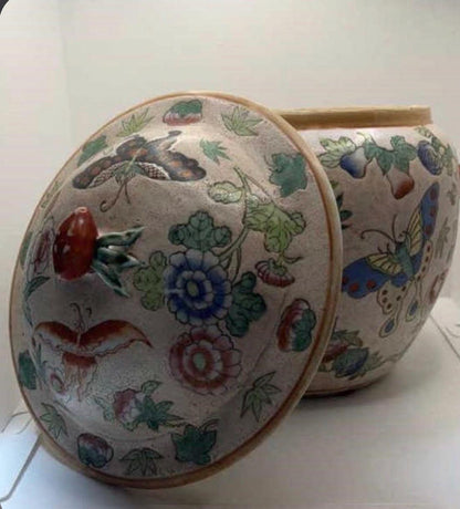 Vintage Butterfly Kamcheng Ginger Jar