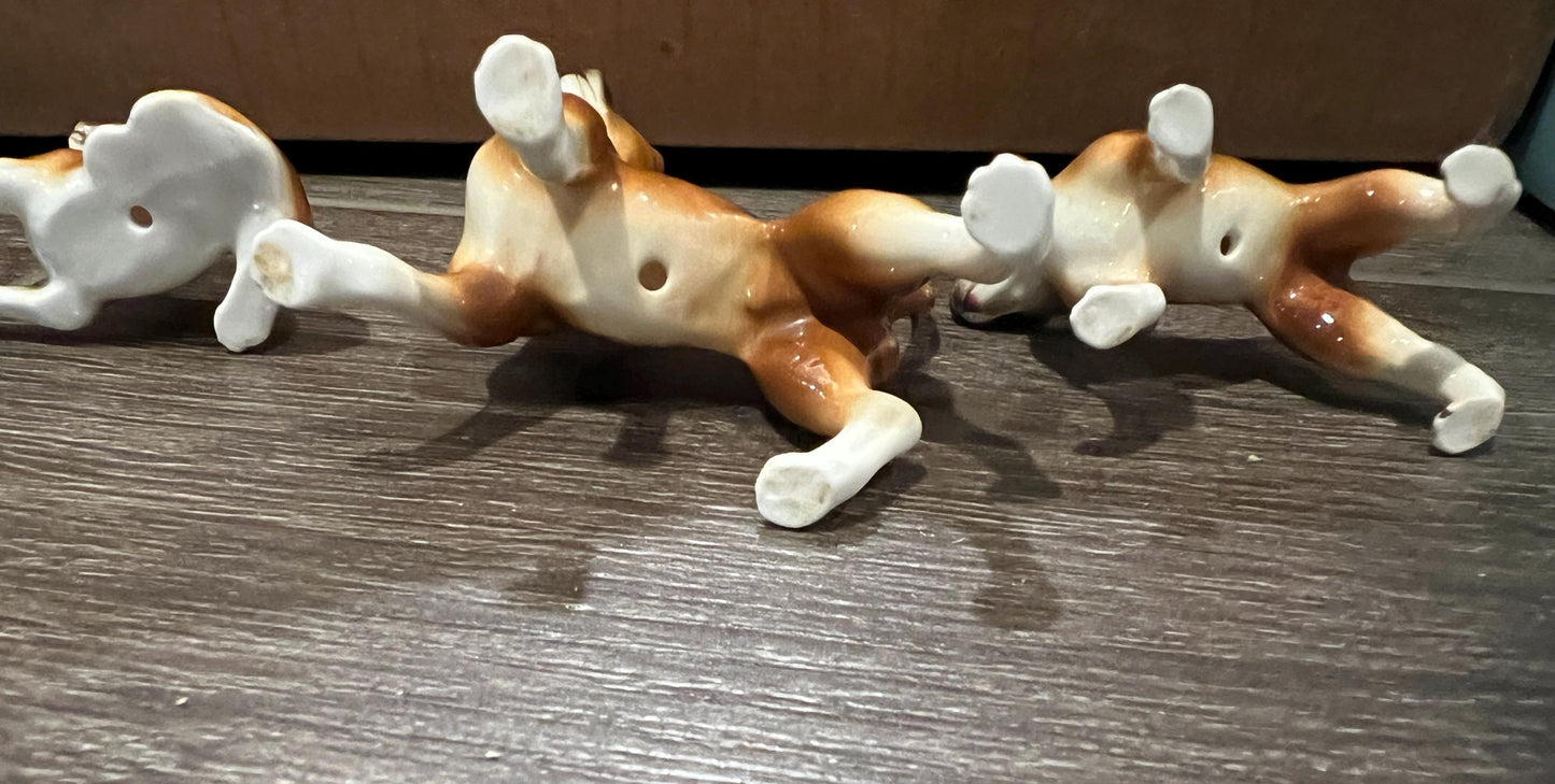 Vintage Trio of Chihuahua Ceramic Figurines