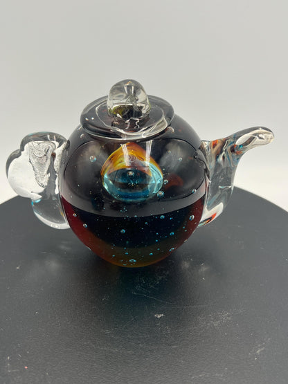 Art Glass: Teapots and Joe Rice Basket - Sold Individually