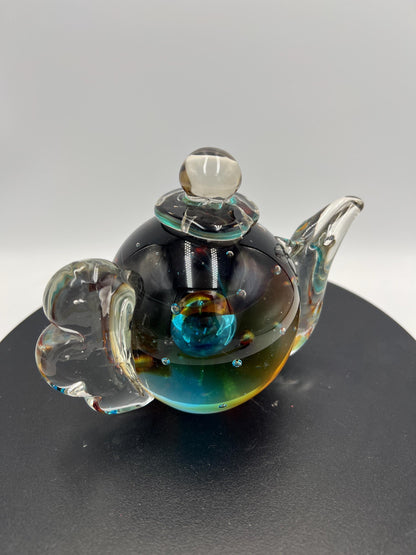 Art Glass: Teapots and Joe Rice Basket - Sold Individually