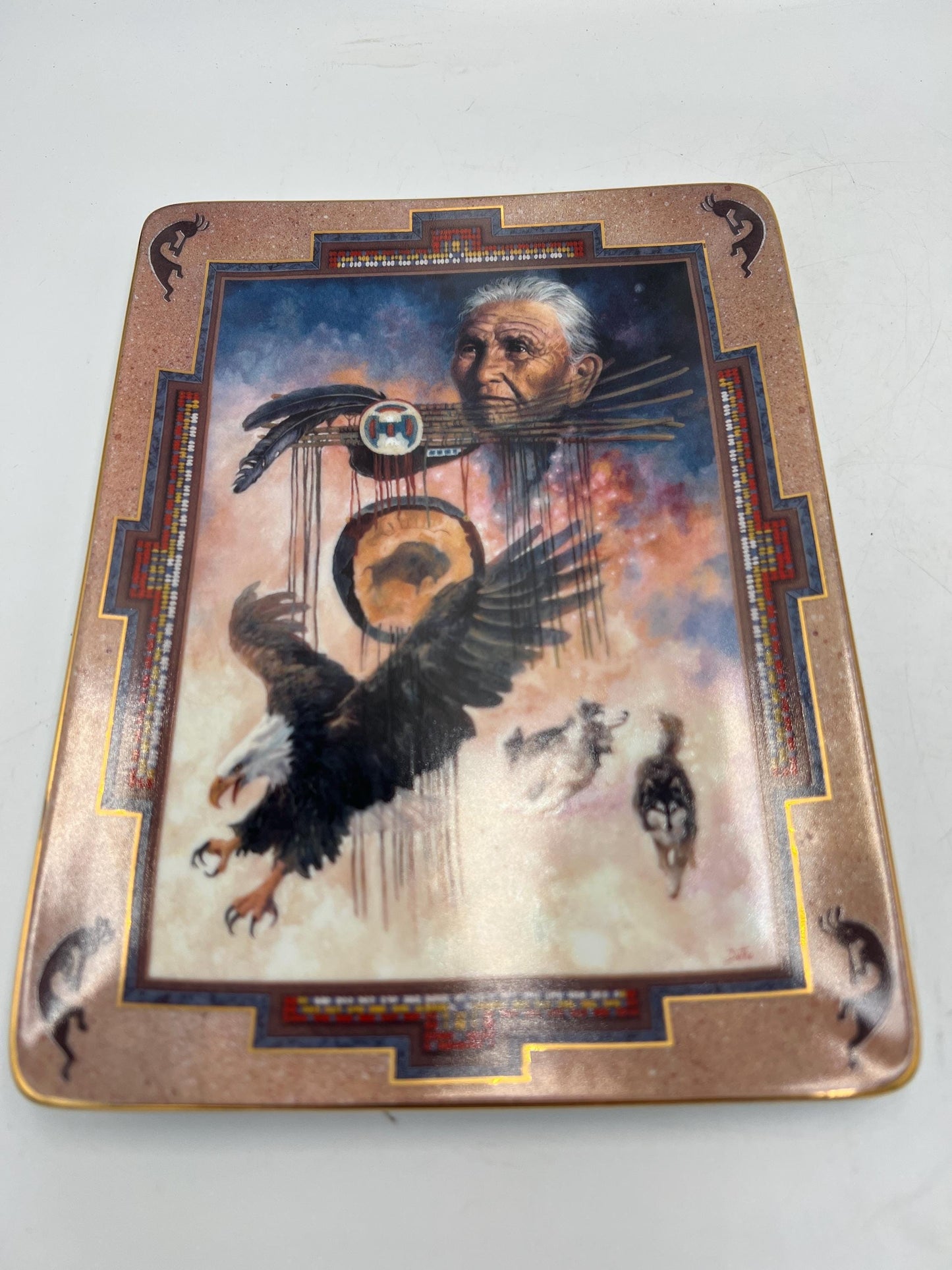 Western Heritage Museum Native American Pair of Plates by Franklin Mint