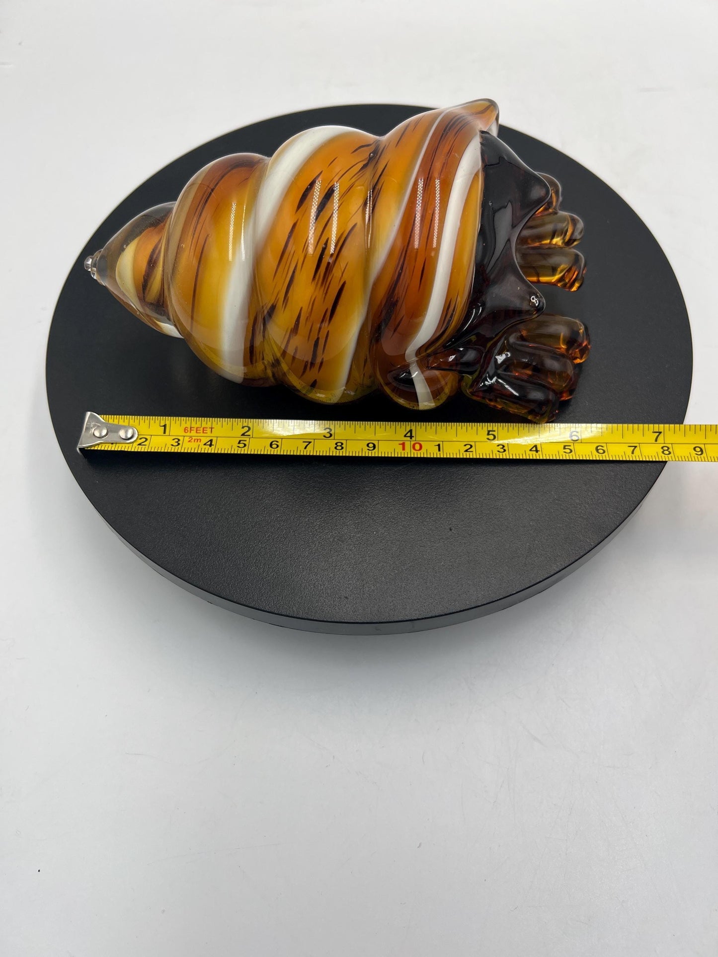 Murano Art Glass Hand Blown Conch Shell Sculpture