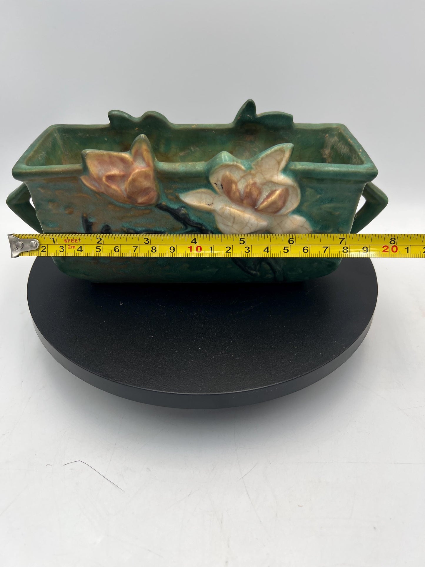Roseville Green Magnolia #388-6" & Ashtray #28