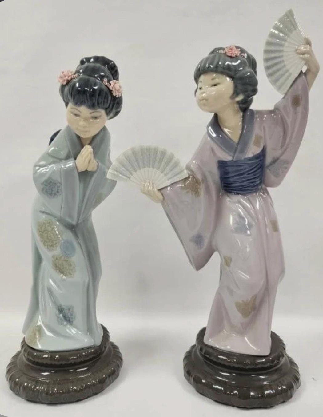 Madame Butterfly and Sayonara Figurines: Lladro - Porcelain Sculptures. No Box. Sold Individually