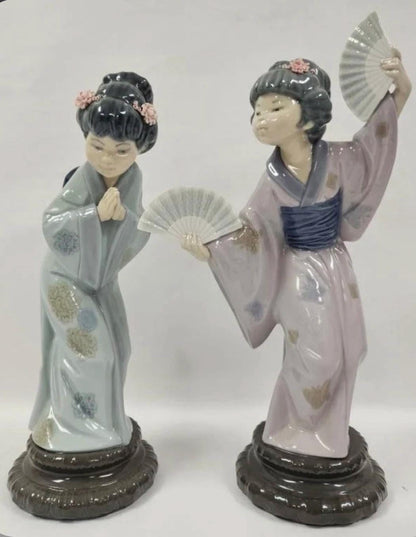 Madame Butterfly and Sayonara Figurines: Lladro - Porcelain Sculptures. No Box. Sold Individually