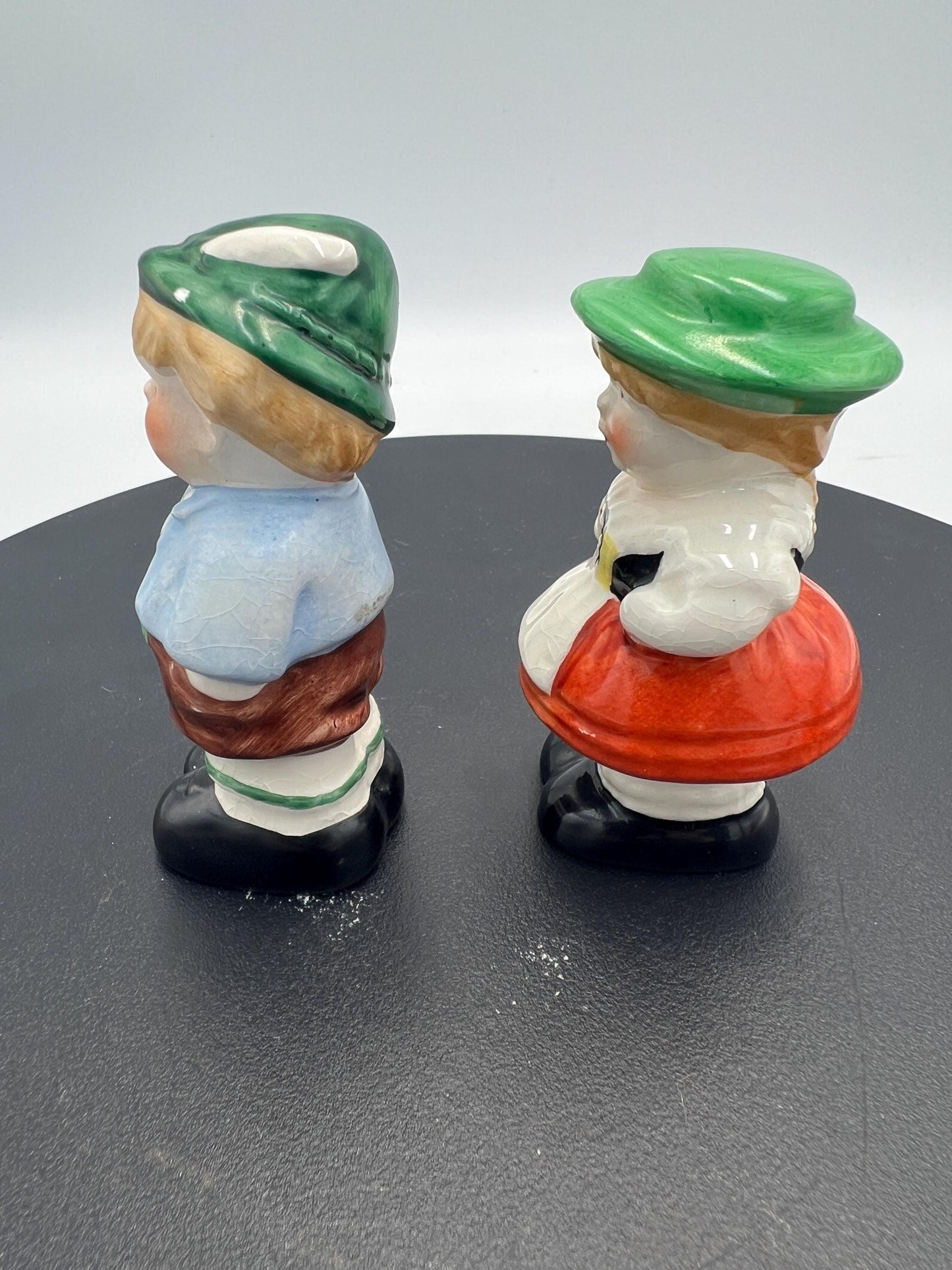 Vintage Hummel Statues - Goebel Boy and Girl in Bavarian Clothing Lederhosen and Dirndl - Goebel Hummel