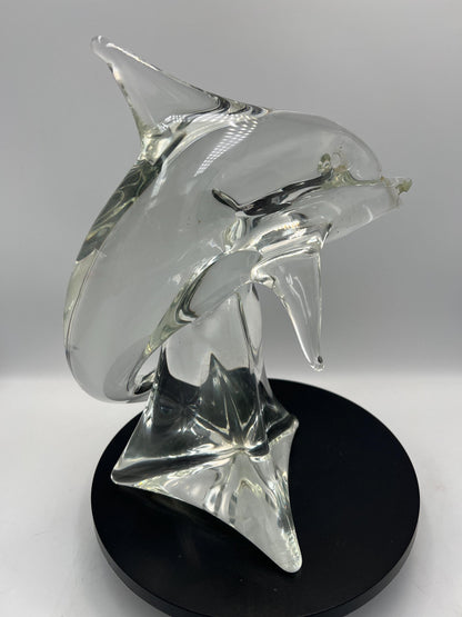 Murano Licio Zanetti Signed Art Glass Dolphin