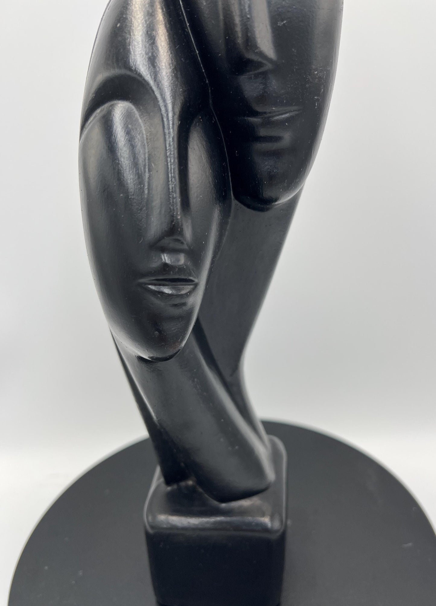 Carved Statue Cycladic Lovers MCM - Rustic Decorative Art