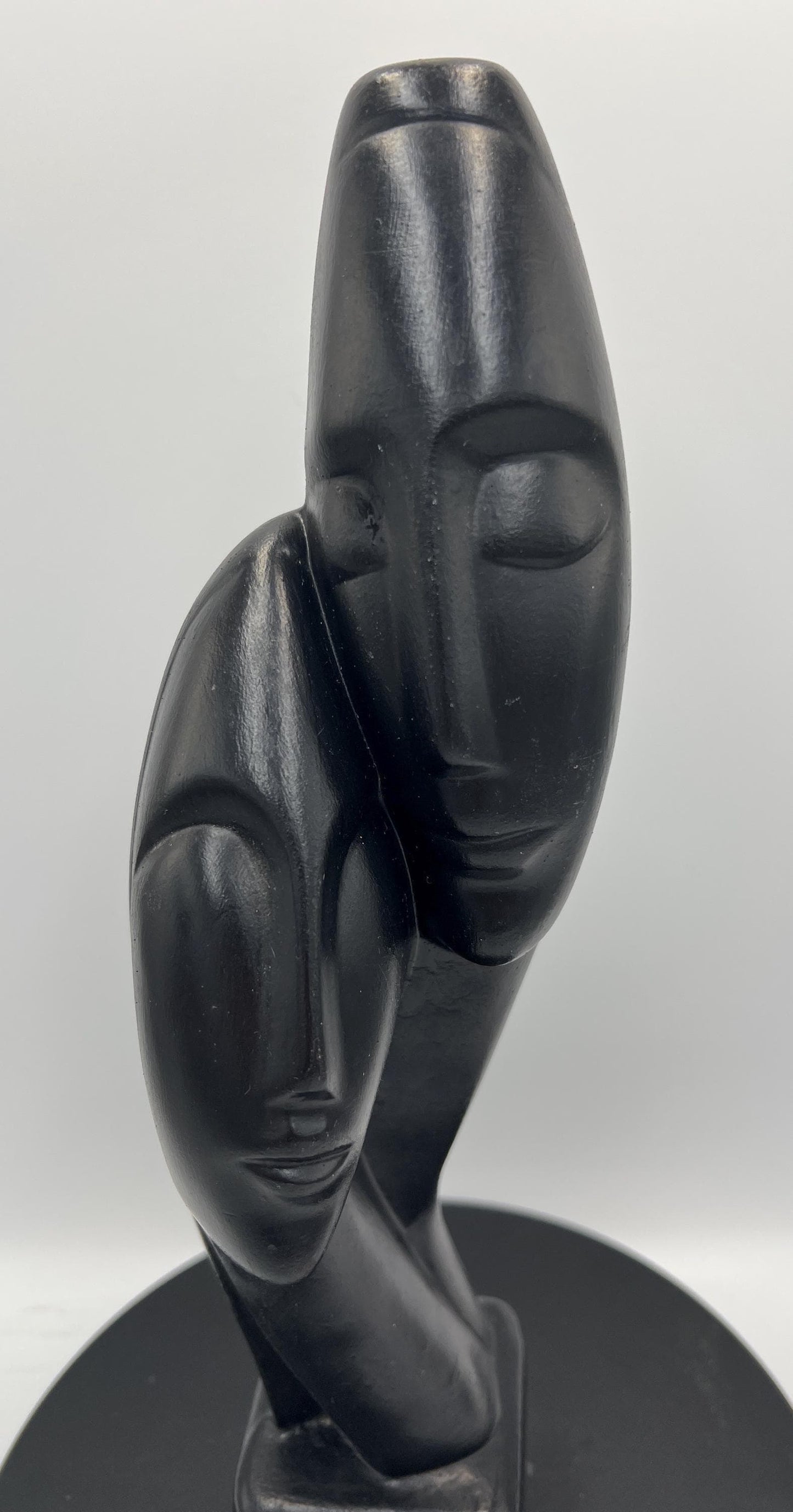 Carved Statue Cycladic Lovers MCM - Rustic Decorative Art