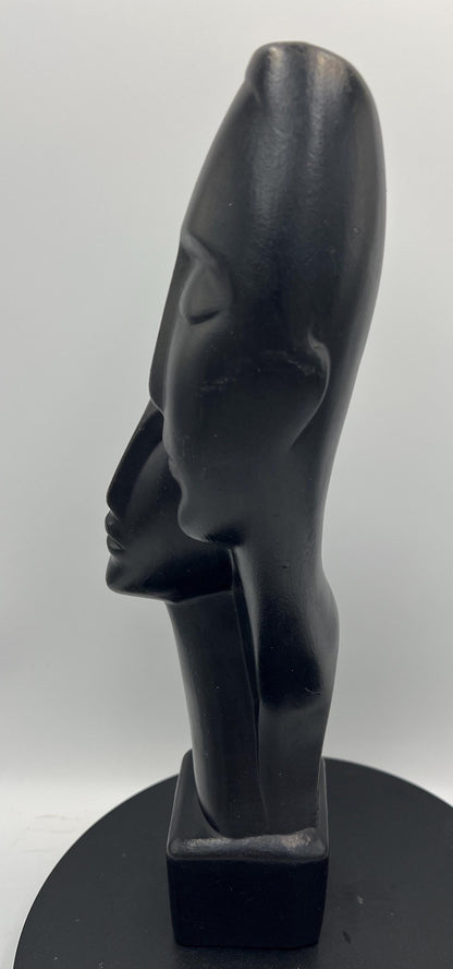 Carved Statue Cycladic Lovers MCM - Rustic Decorative Art