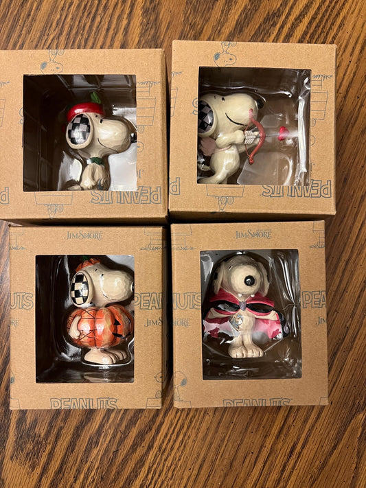 Jim Shore Peanuts Collection - Pumpkin, Vampire, Cupid and Elf - Your Choice