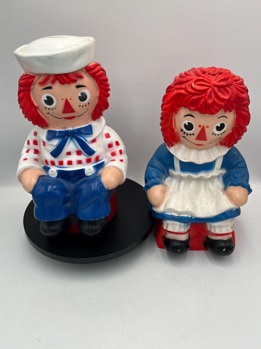Vintage Raggedy Ann and Andy 1972 - Bobbs Merrill Co - Mid Century, Retro Decor