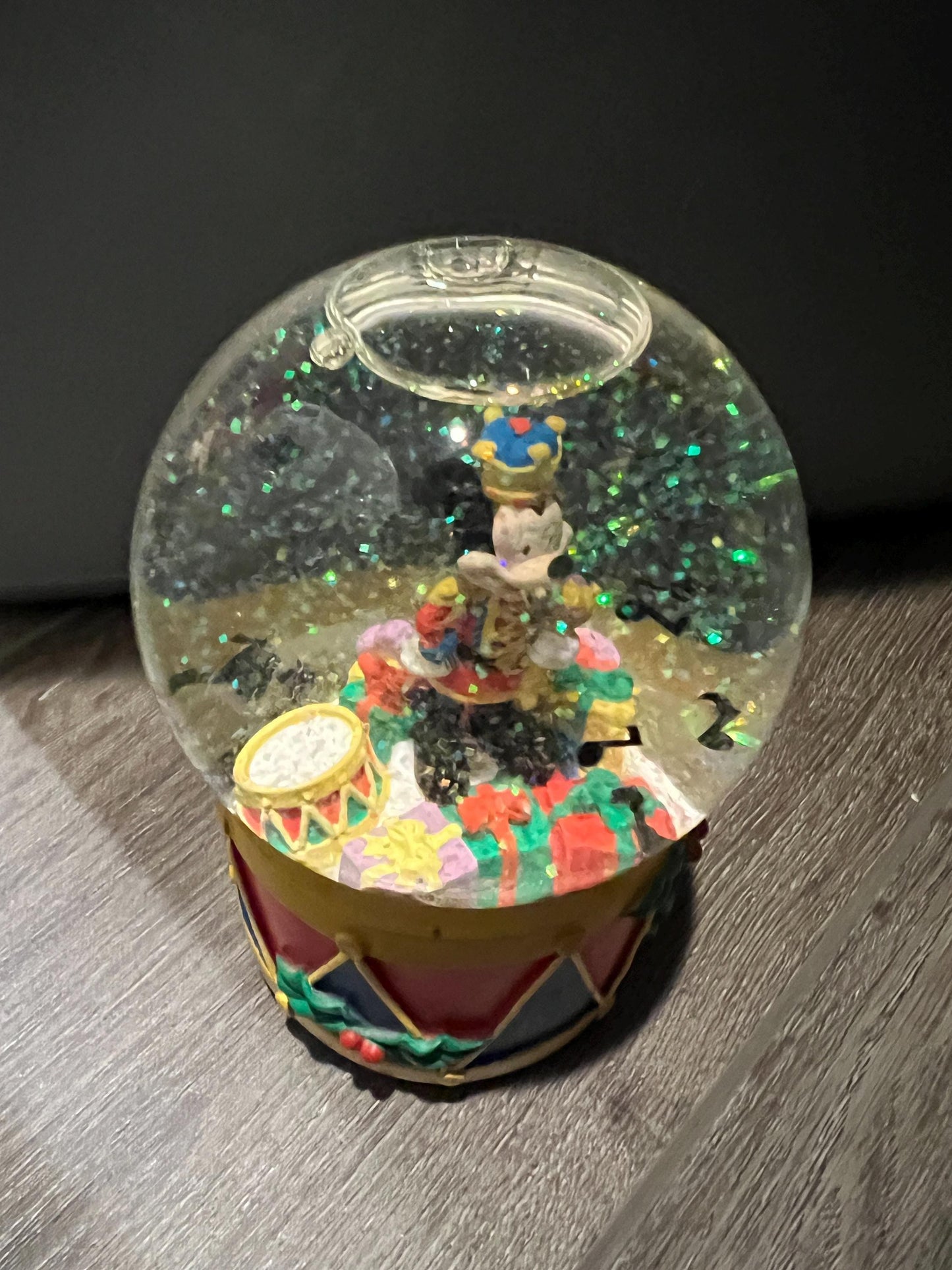 Disney Mickey Mouse Music Box Snow Globe Parade of the Wooden Soldiers