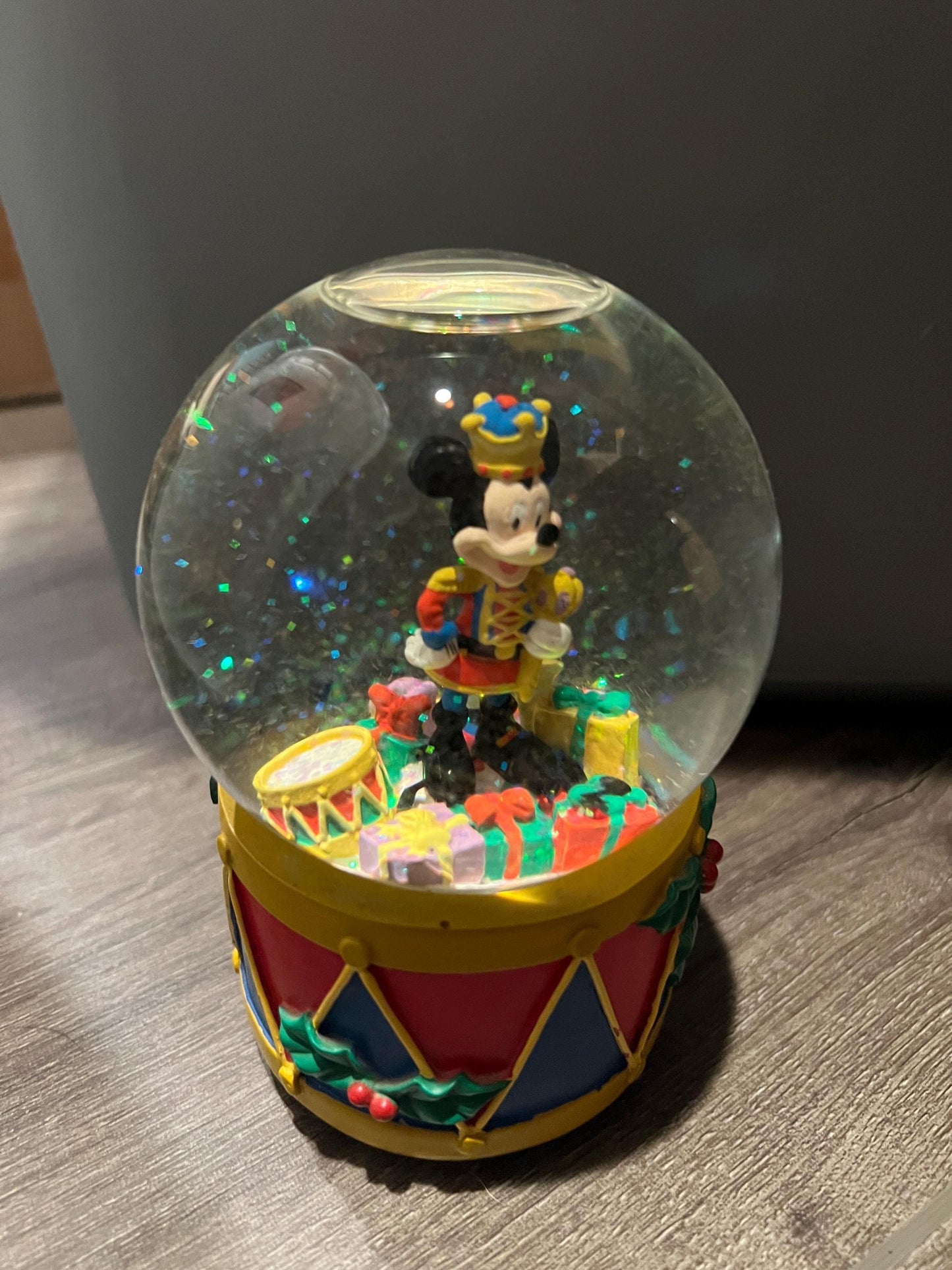 Disney Mickey Mouse Music Box Snow Globe Parade of the Wooden Soldiers