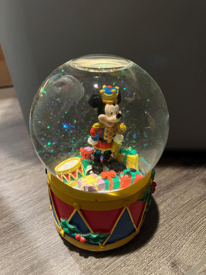 Disney Mickey Mouse Music Box Snow Globe Parade of the Wooden Soldiers