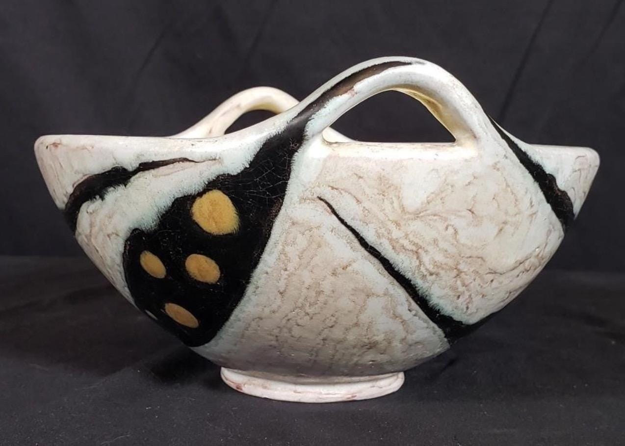 Art Pottery Bowl and Vase Signed by Artist Livia Gorka