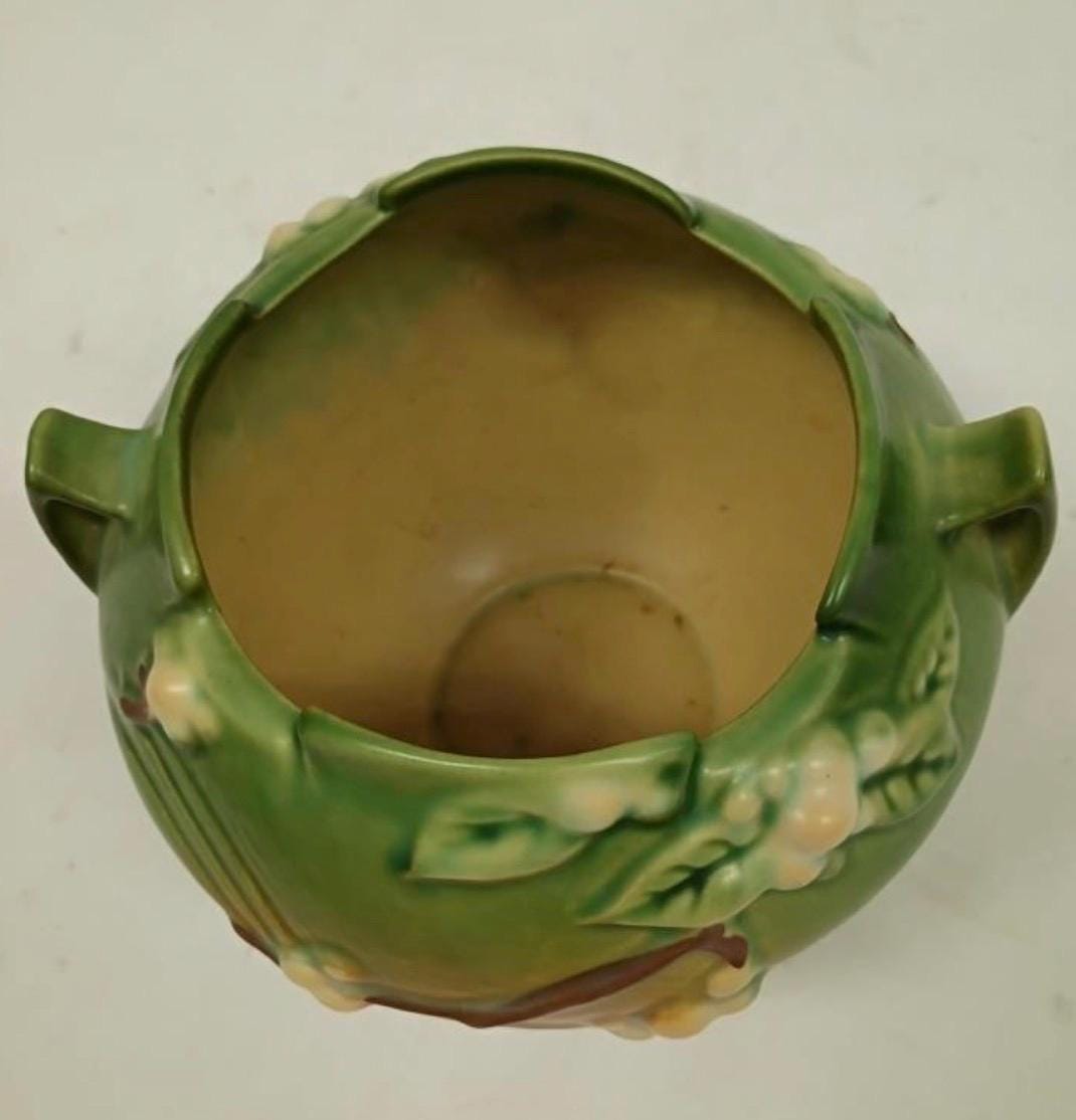 1940s Roseville Snowberry #188-5" Vase Vintage Ceramic Pottery