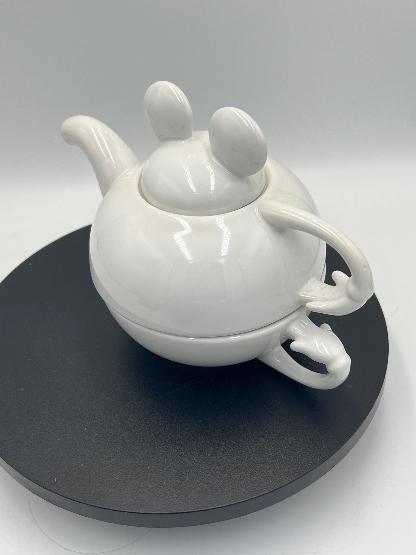 Disney Mickey Mouse "Tea for One" Stackable Set - Your choice of Black or White