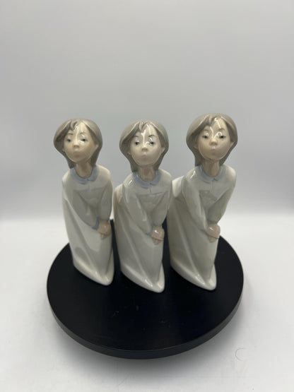 Children in Nightgowns: Lladro / Nao  - Porcelain w Glossy Finish. No Box. Sold individually