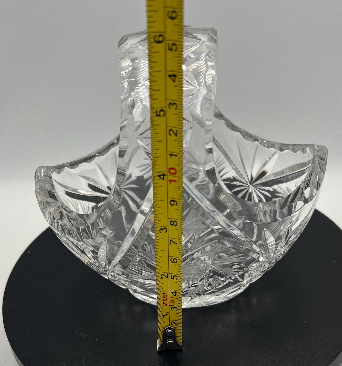 Crystal / Glassware - Heavy European Crystal Basket or Lightweight Leaf Plate