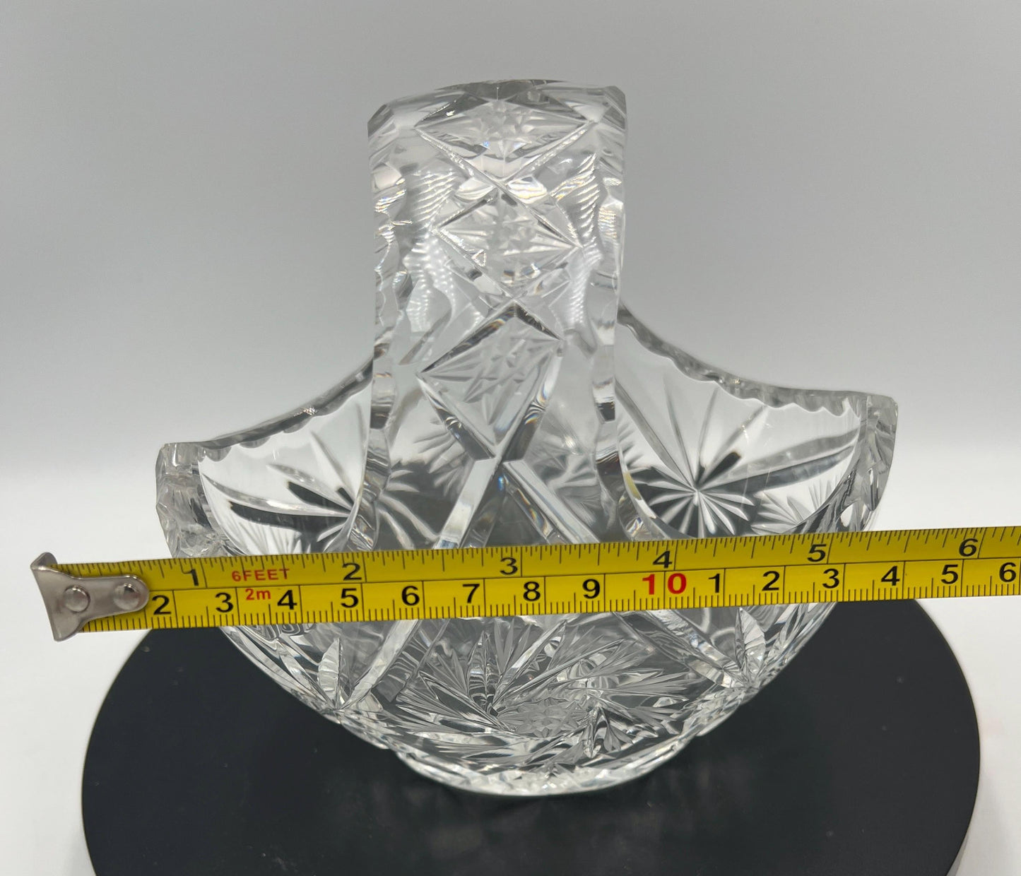 Crystal / Glassware - Heavy European Crystal Basket or Lightweight Leaf Plate