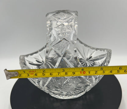 Crystal / Glassware - Heavy European Crystal Basket or Lightweight Leaf Plate