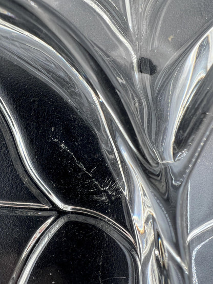 Crystal / Glassware - Heavy European Crystal Basket or Lightweight Leaf Plate