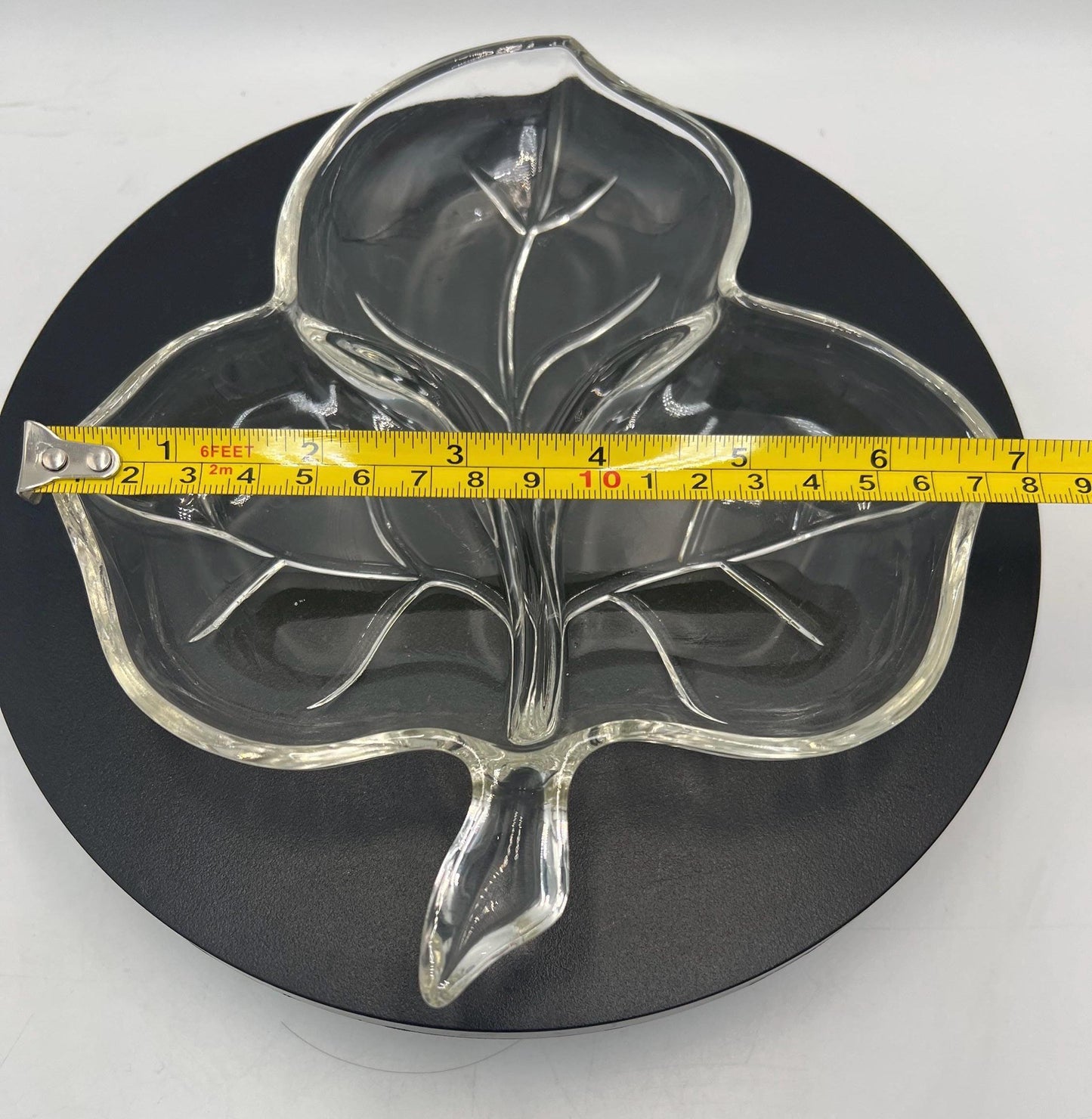 Crystal / Glassware - Heavy European Crystal Basket or Lightweight Leaf Plate