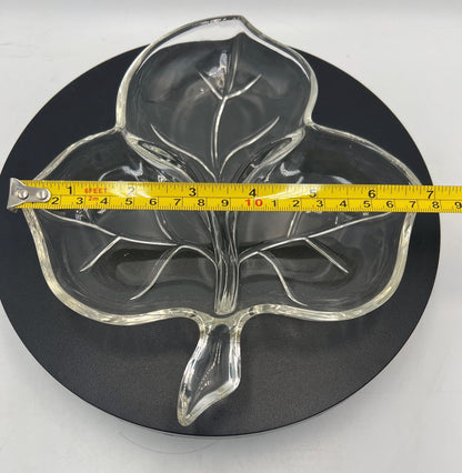 Crystal / Glassware - Heavy European Crystal Basket or Lightweight Leaf Plate