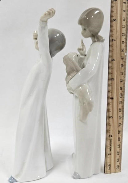Children in Nightgowns: Lladro / Nao  - Porcelain w Glossy Finish. No Box. Sold individually