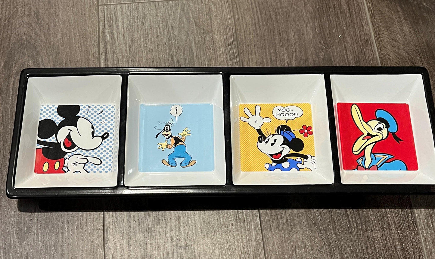 Mickey Mouse Ceramic Tray with Disney Characters