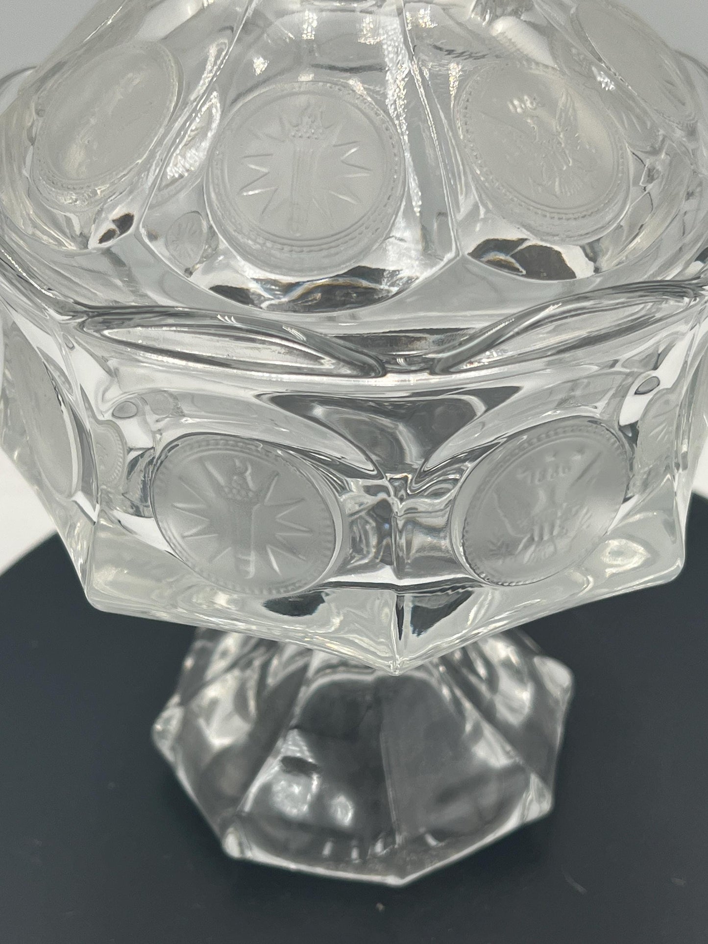 Crystal Lidded Dish - Fostoria Coin Dish or Indiana Glass Tiara Dish