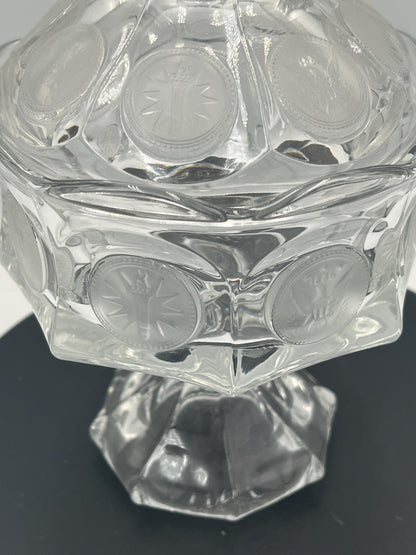 Crystal Lidded Dish - Fostoria Coin Dish or Indiana Glass Tiara Dish