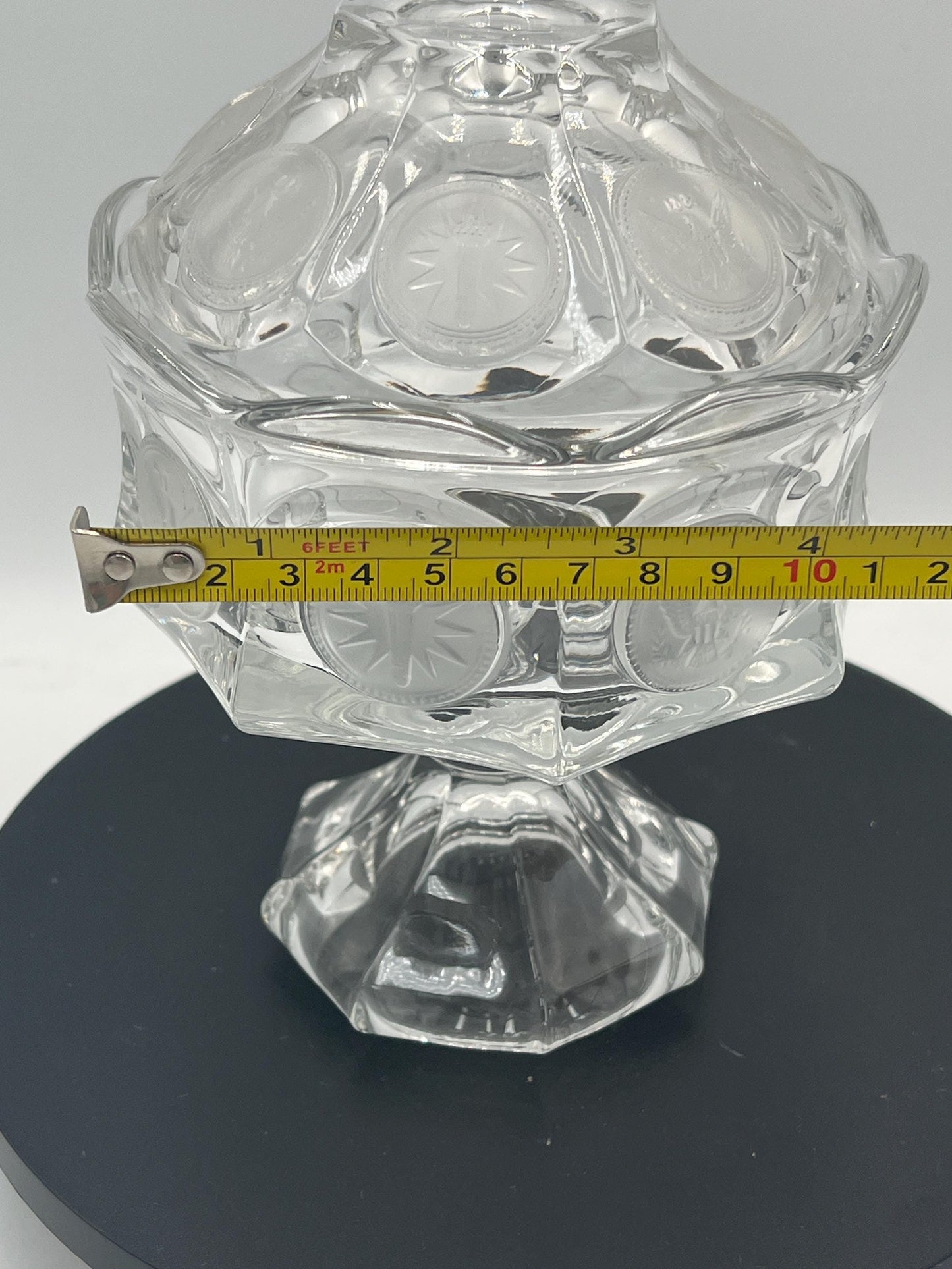 Crystal Lidded Dish - Fostoria Coin Dish or Indiana Glass Tiara Dish
