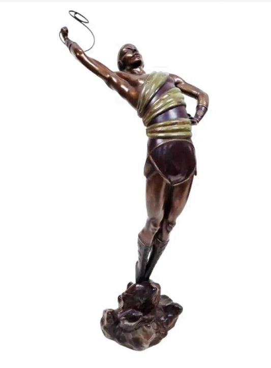 Vintage 1980 Erte Le Danseur Bronze Sculpture